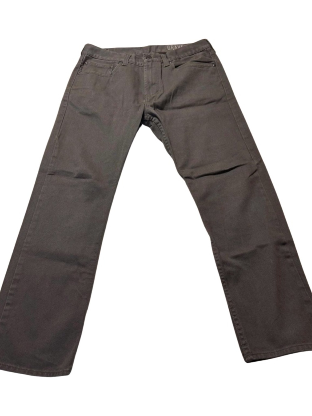 Mens Gray Bull Head Slim Gravels Jeans Size 34x30